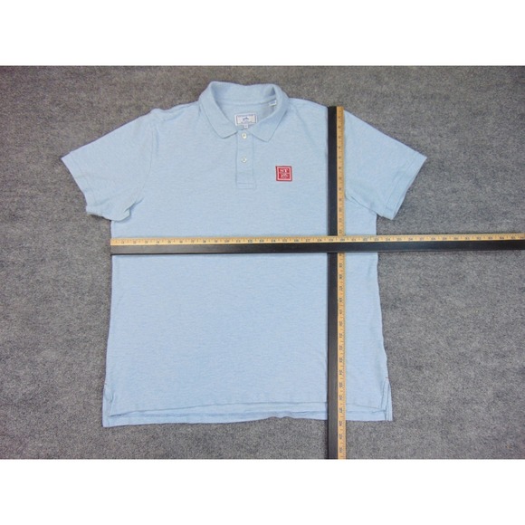 Southern Tide Shirt Mens XL Light Blue Polo Gyotaku Octopus Graphic Stretch Prep - Picture 7 of 10